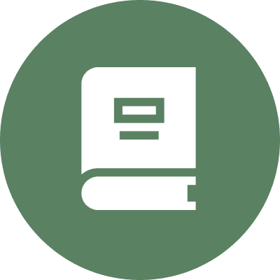 Educational book graphic on green